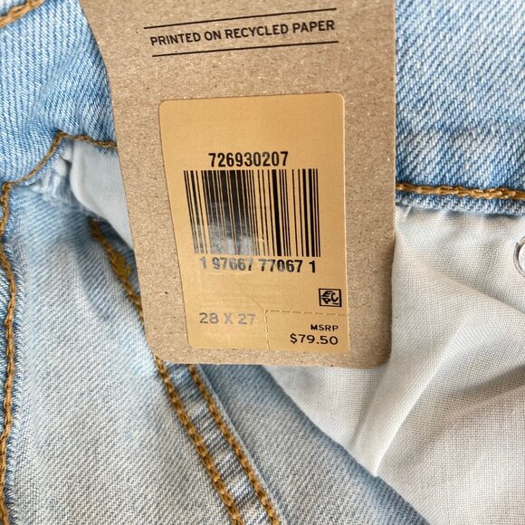 NWT Levi’s Ribcage Straight Ankle Jeans Womens 28 Pretty Diva Mermaid Button Fly - Picture 6 of 9